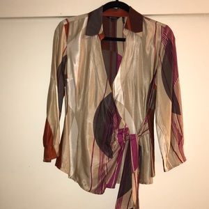 Nic & Zoe faux wrap blouse - S